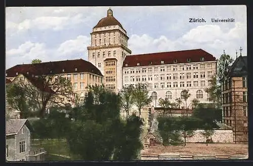 AK Zürich, Partie an der Universität