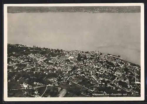 AK Wädenswil, Ortsansicht vom Zeppelin aus