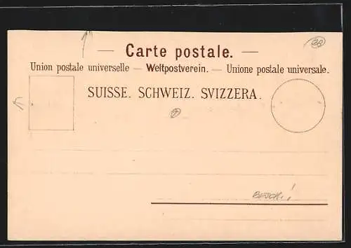 Lithographie Ouchy, Le Port