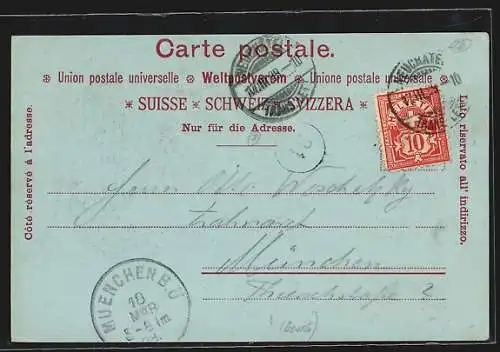 AK Neuchâtel, Uferpartie mit Booten