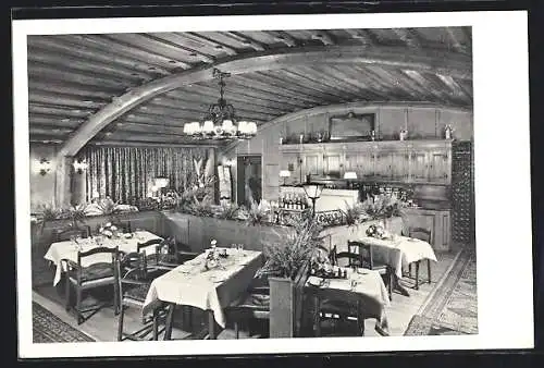 AK Zürich, Gasthaus Haus zum Rüden, Limmatquai, Speiseraum