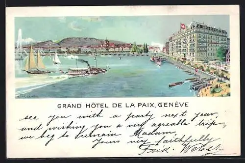 Lithographie Genève, Grand Hotel de la Paix
