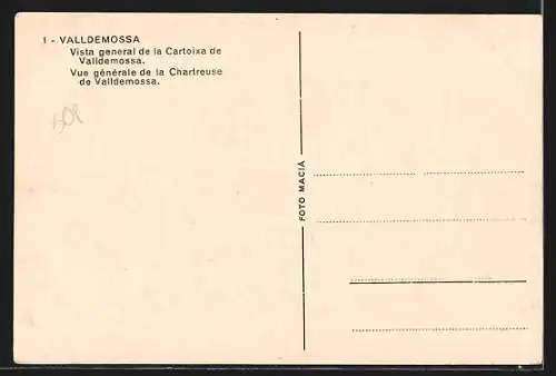 AK Valldemossa /Mallorca, Vista general de la Cartoixa