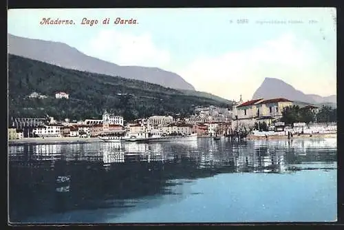 AK Maderno, Teilansicht vom Gardasee aus