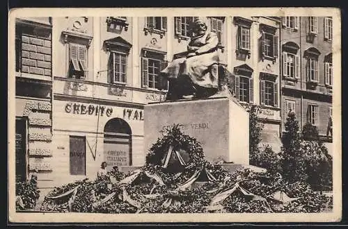 AK Trieste, Monumento a Giuseppe Verdi