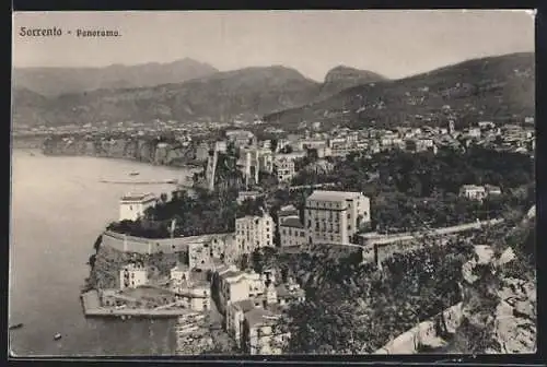 AK Sorrento, Panorama mit Anlegestelle