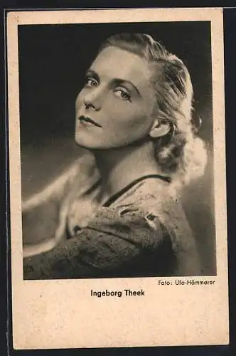 AK Schauspielerin Ingeborg Theek im Halbprofil