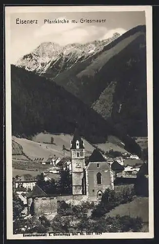 AK Eisenerz, Pfarrkirche mit Griesmauer