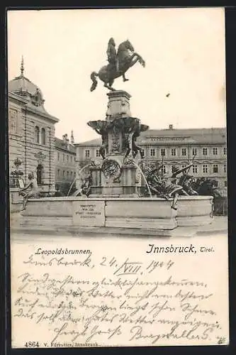AK Innsbruck i. Tirol, Am Leopoldsbrunnen