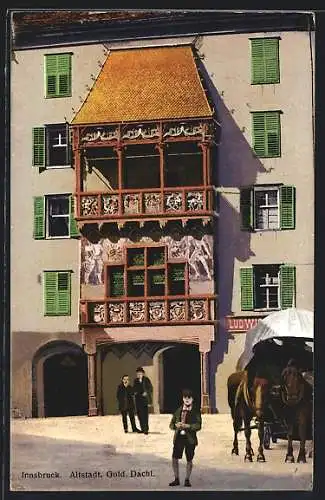 AK Innsbruck, Goldenes Dachl in der Altstadt