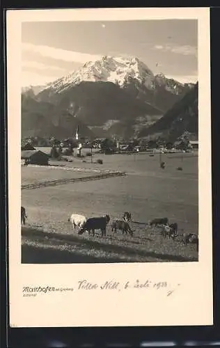 AK Mairhofen /Zillertal, Ortsansicht mit Grünberg