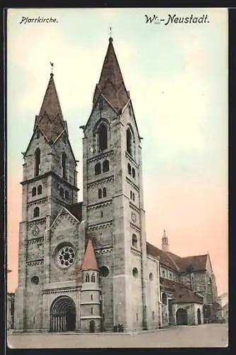 AK Wr.-Neustadt, An der Pfarrkirche