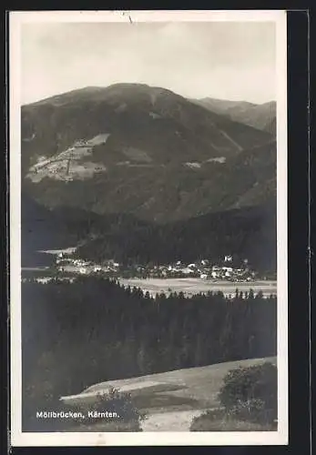 AK Lurnfeld, Sommerfrische Möllbrücken aus der Vogelschau