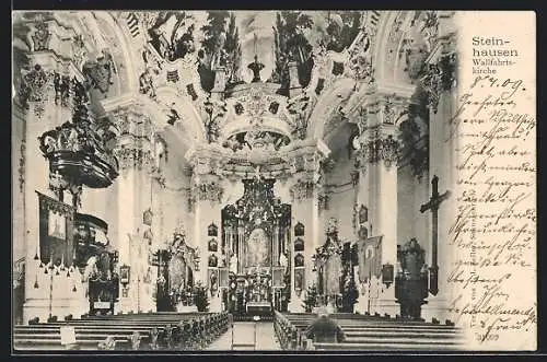 AK Steinhausen, Wallfahrtskirche, Innenansicht