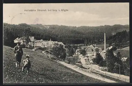 AK Überruh bei Isny /Allgäu, Teilansicht der Lungenheilstätten