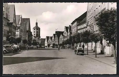 AK Günzburg a. D., Marktplatz mit Turm