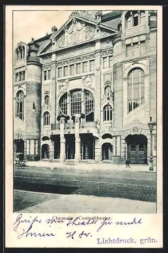 AK Chemnitz, Centraltheater mit Strasse