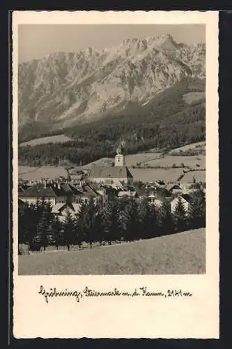 AK Gröbming /Steiermark, Ortsansicht mit dem Kamm