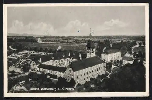 AK Neuhofen an der Krems, Schloss Weissenberg von oben