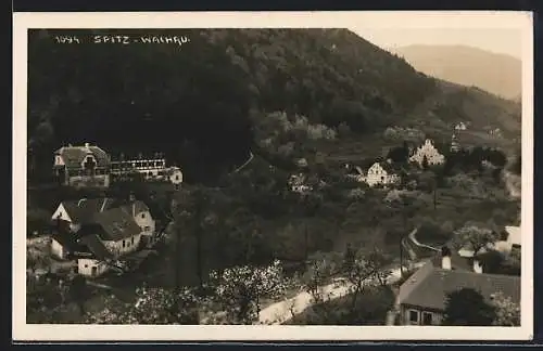 AK Spitz /Donau, Teilansicht mit Strasse aus der Vogelschau