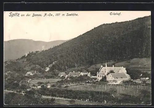 AK Spitz /Donau, Erlahof mit Umgebung aus der Vogelschau