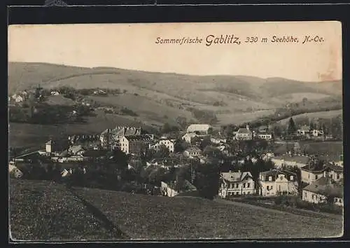 AK Gablitz /N.-Oe., Totalansicht mit Umgebung von oben