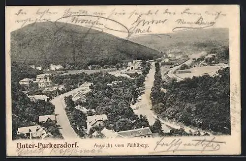 AK Unter-Purkersdorf, Aussicht vom Mühlberg