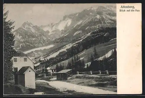 AK Altenberg /Rax, Blick auf die Rax