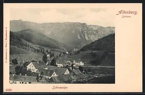 AK Altenberg /Steierm., Ortsansicht mit Schneealpe