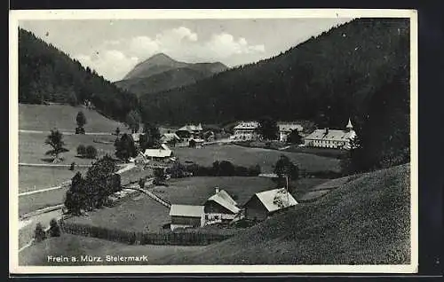 AK Frein a. Mürz, Ortsansicht aus der Vogelschau