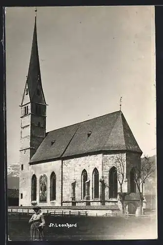 AK Kundl, St. Leonhardskirche im Sonnenschein