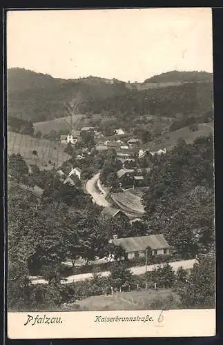 AK Pressbaum, Pfalzau, Kaiserbrunnstrasse aus der Vogelschau