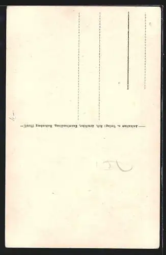 AK Rattenberg /Tirol, Strassenpartie mit Sparkasse, Dackel