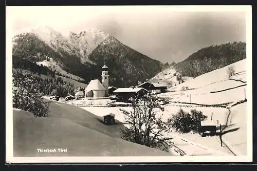 AK Wildschönau, Thierbach im Winter