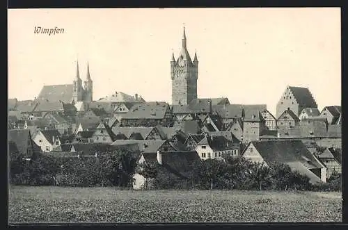 AK Bad Wimpfen, Blick auf die Altstadt