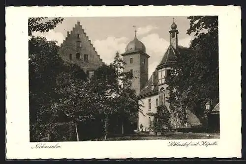 AK Neckarsulm, Schlosshof mit Kapelle