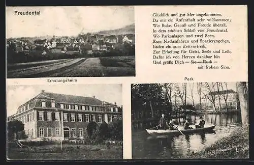 AK Freudental /Besigheim, Erholungsheim / Schloss mit Park