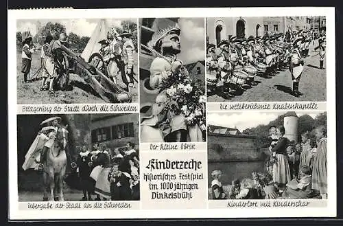 AK Dinkelsbühl, Motive des historischen Festspiel Kinderzeche