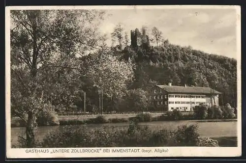 AK Immenstadt, Gasthaus Untere Zollbrücke, Turmruine