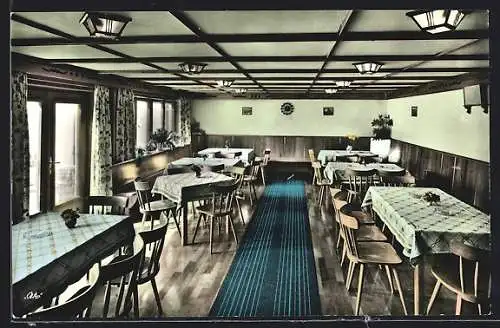 AK Schöllang /Allgäu, Innenansicht vom Gasthof Engel
