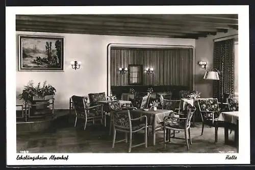 AK Hindelang, Halle im Terrassenhotel Alpenhof