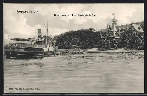 AK Gravenstein, Kurhaus und Landungsbrücke