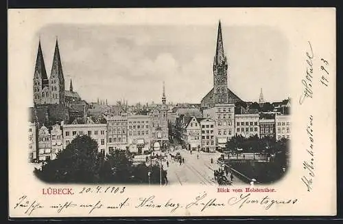 AK Lübeck, Blick vom Holstenthor