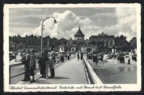 AK Timmendorferstrand, Seebrücke mit Strand und Strandhalle