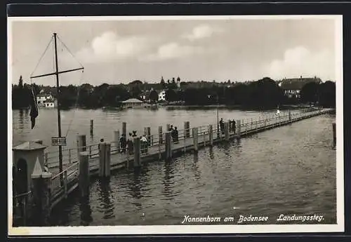 AK Nonnenhorn, Partie am Landungssteg im Boodensee