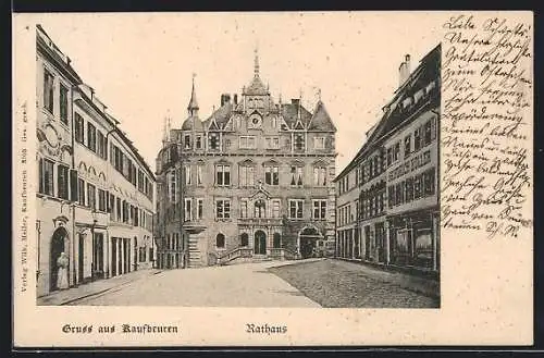 AK Kaufbeuren, Ansicht vom Rathaus