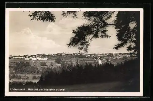 AK Lüdenscheid, Blick auf den südlichen Stadtteil