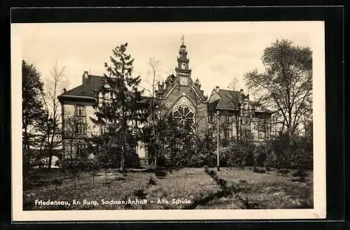 AK Friedensau /Kr. Burg, Alte Schule