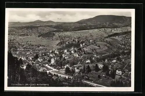 AK Gernsbach, Murgtal, Ort aus der Vogelschau