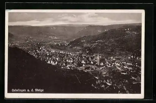 AK Geislingen a. d. Steige, Ortsansicht aus der Vogelschau